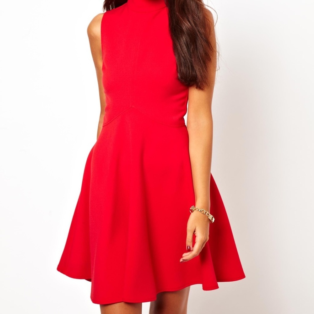 Red Skater Dress Size 4 (Size 8 UK)